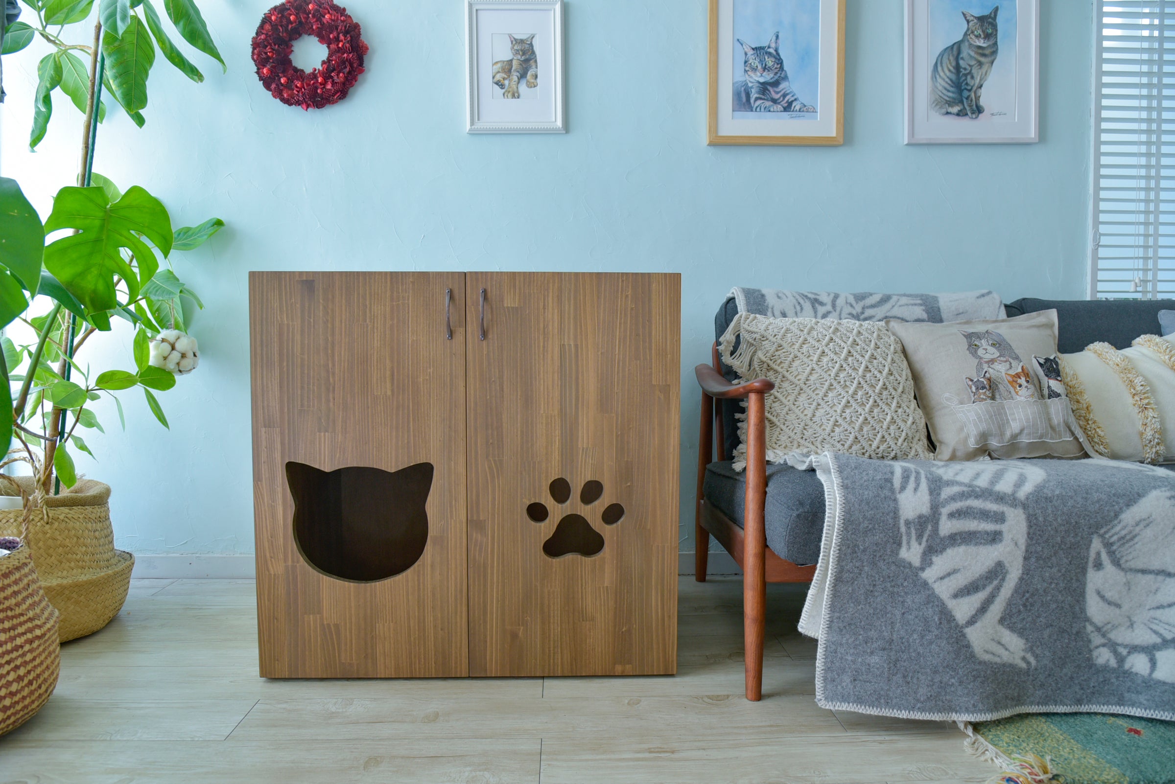 デオトイレの快適ワイドタイプに対応した猫のトイレカバー | Handmade