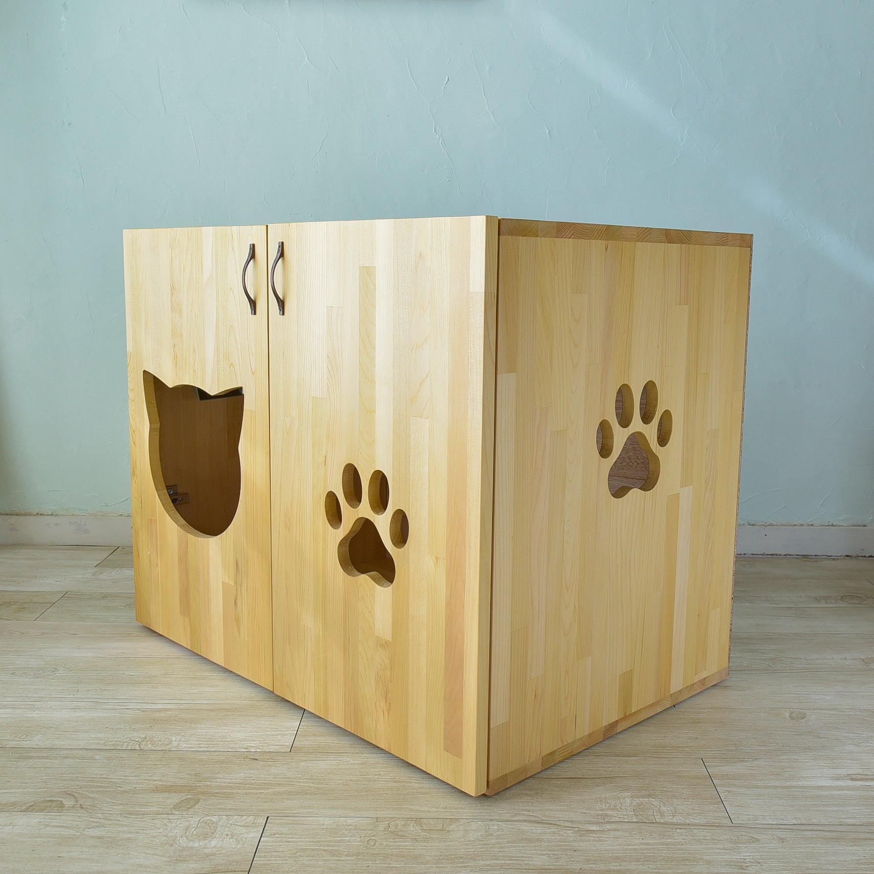 青森ヒバのデオトイレ快適ワイド用猫のトイレカバー | Handmade for Cats