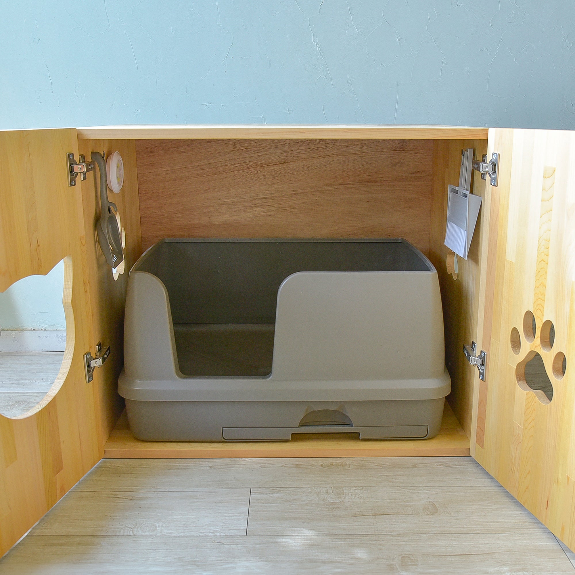青森ヒバのデオトイレ快適ワイド用猫のトイレカバー | Handmade for Cats